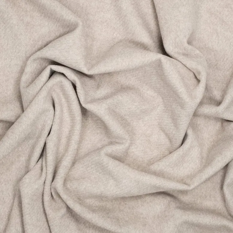 Mantelstof beige/grijs - Fibre Mood